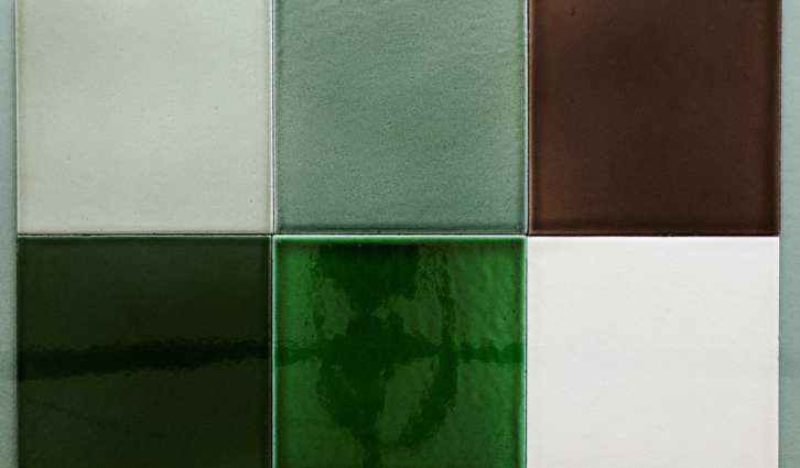 Lava square tiles size 20 x 20 cm in a mix of greens - an absolute favorite